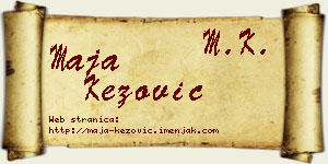 Maja Kezović vizit kartica